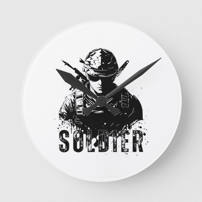 Relógio Redondo Braço em cada punho (Frente)