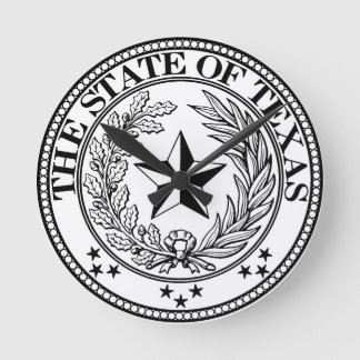Relógio Redondo Branco do pulso de disparo de parede de Texas