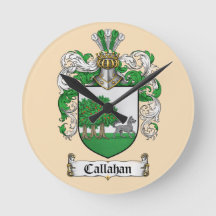 Relógio Redondo Brasão de Armas Callahan (
