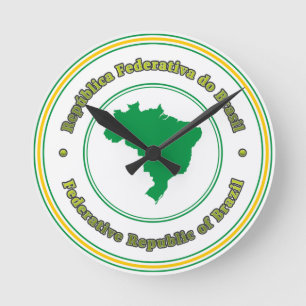 Relógio Redondo Brasil