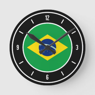 Relógio Redondo Brasil Sinalizador Elegante