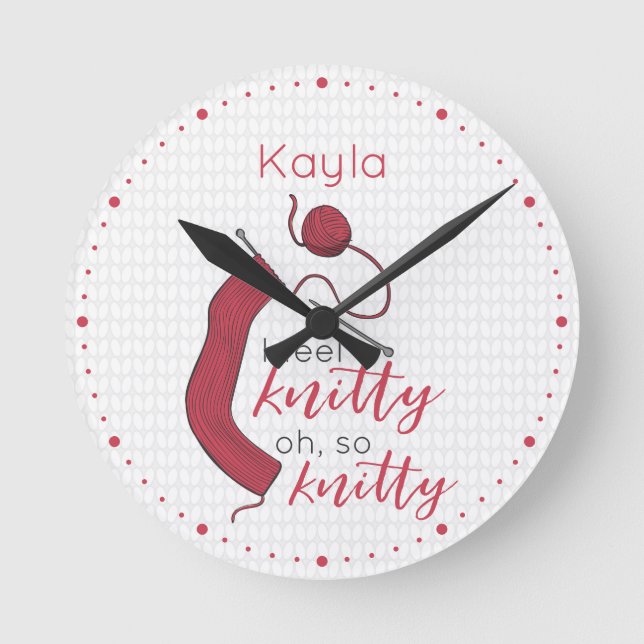 Relógio Redondo Brick Red, Sinto-Me Bela, Tão Bela (Frente)