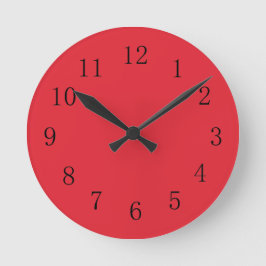 Relógio Redondo Bright Alizarin Red Kitchen Wall Clock