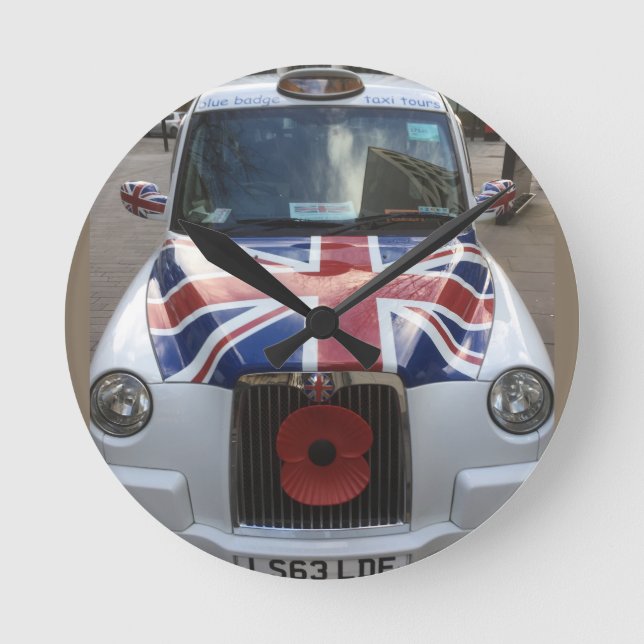 Relógio Redondo British Cab (Frente)