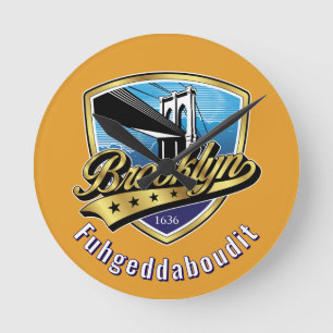 Relógio Redondo Brooklyn Shield e Swoosh Design