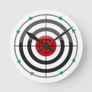 Relógio Redondo Bulls Eye Green Star