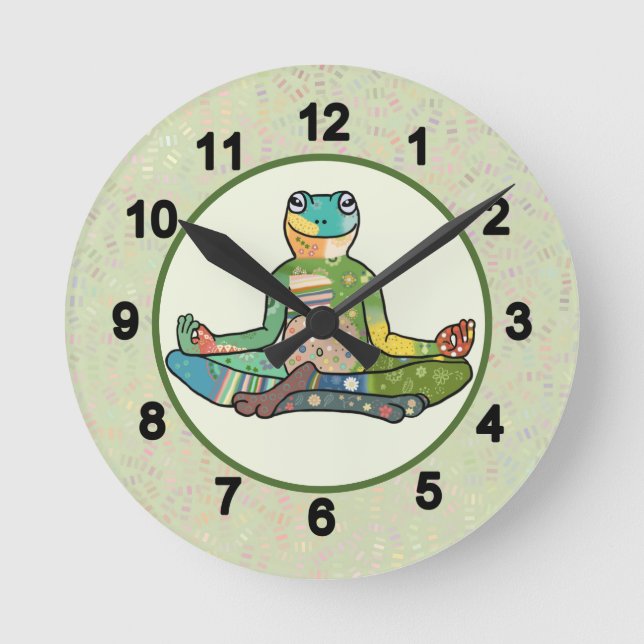 Relógio Redondo Bunter Frosch  Runde Wanduhr (Frente)