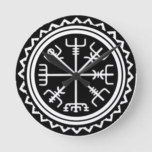 Relógio Redondo Bússola Náutica Viking Vegvisir