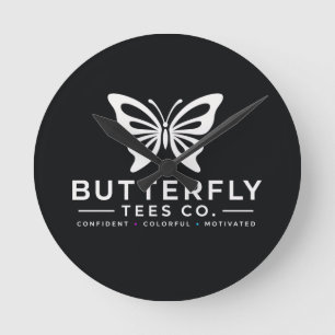 Relógio Redondo Butterfly Tees Co. 0047688-WTL6
