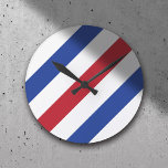 Relógio Redondo Cabelo Compro Barber Estilista de Cabelo Minimalis<br><div class="desc">Barber Compra Relógio de Estilos de Cabelo Minimalista Azul-Barber e Stripes Vermelhas.</div>