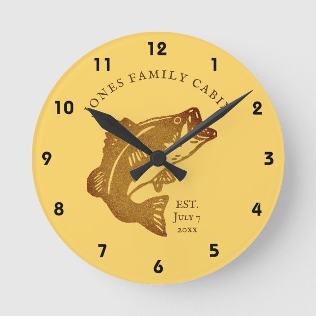 Relógio Redondo Cabina da família Fish Fry (Frente)