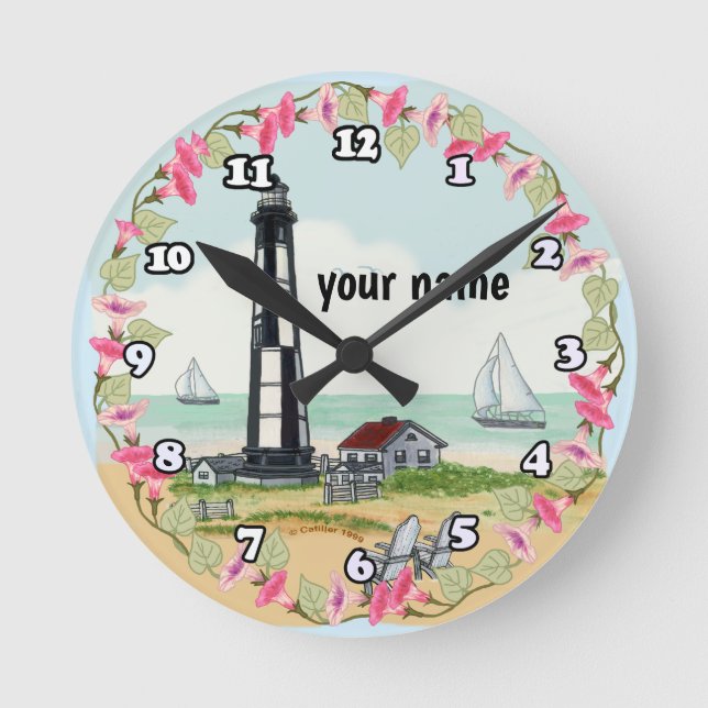 Relógio Redondo Cabo Henry Lighthouse (Frente)