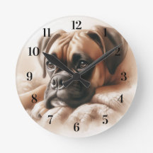 Cachorro Boxer numa dose serena