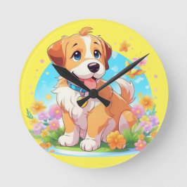 Relógio Redondo Cachorro Cachorro