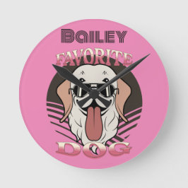 Relógio Redondo Cachorro favorito, gracinha e pai