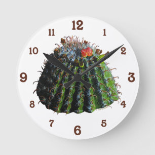 Relógio Redondo Cactus Acrylic Wall Clock