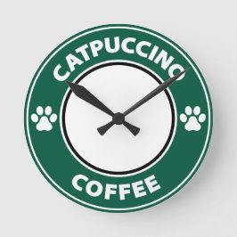 Relógio Redondo Café Catpuccino