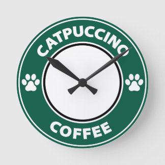 Relógio Redondo Café Catpuccino