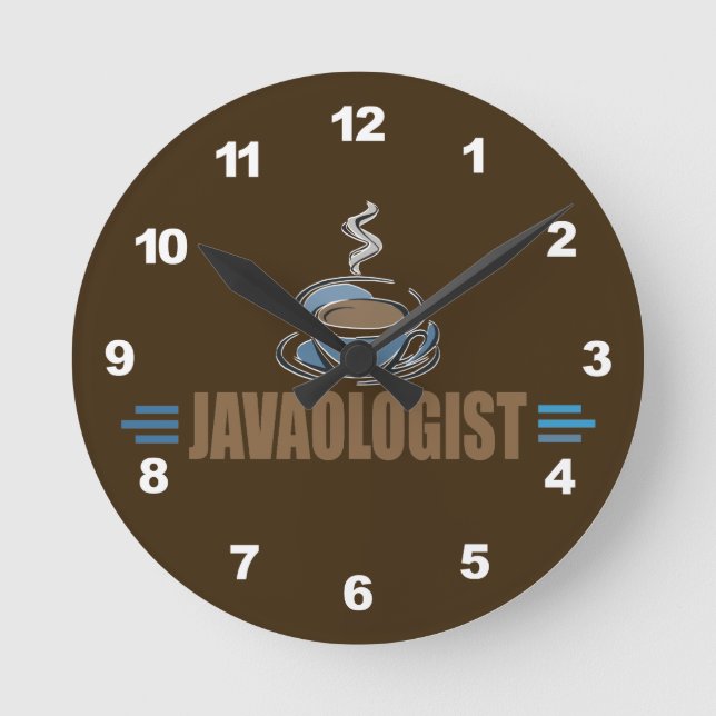 Relógio Redondo Café Engraçado (Frente)