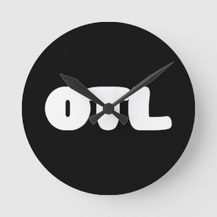 Relógio Redondo Calão do coreano do ~ do Emoticon de OTL