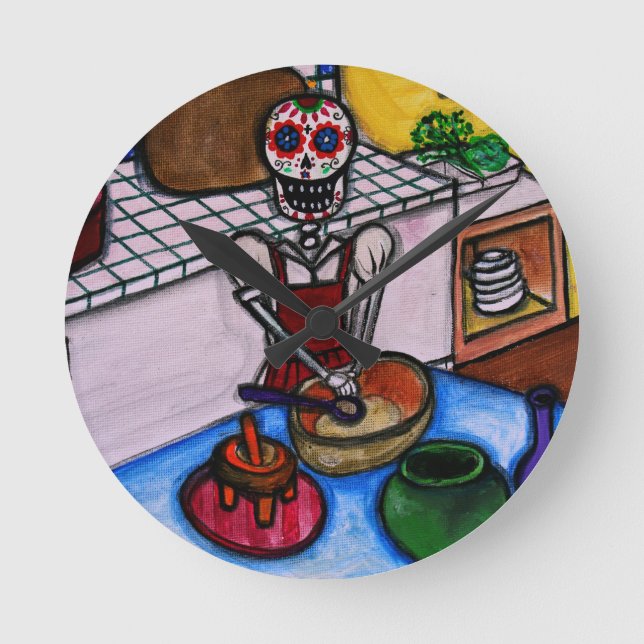 RELÓGIO REDONDO CALAVERA LA COCINERA LA JEFA (Frente)