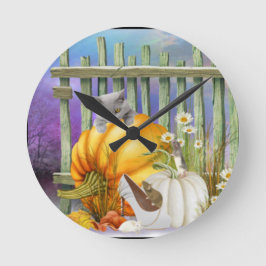 Relógio Redondo Calçado branco perdido no sistema de abóbora é uma