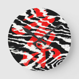 Relógio Redondo Caligrafia asiática muito Legal