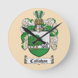 Relógio Redondo Callahan Coat of Arms Round Clock (