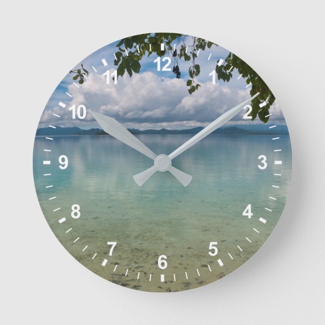 Relógio Redondo Calm Waters Of The Marovo Lagoon (Frente)
