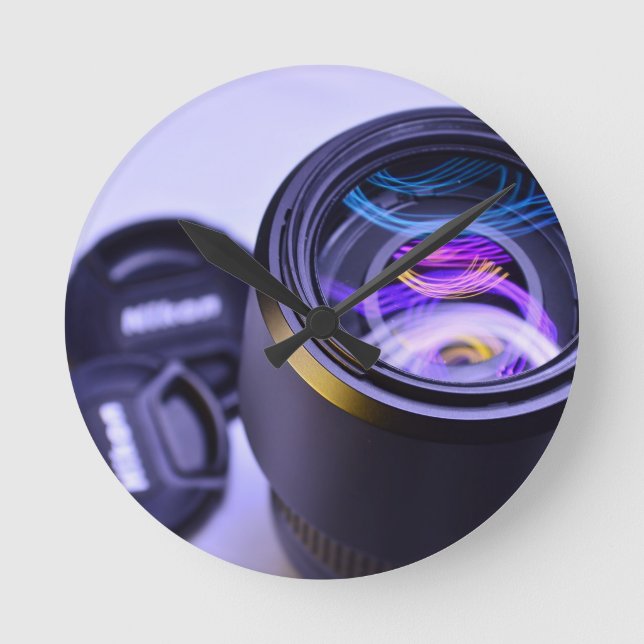 Relógio Redondo Câmara de Fotografia Nikon (Frente)