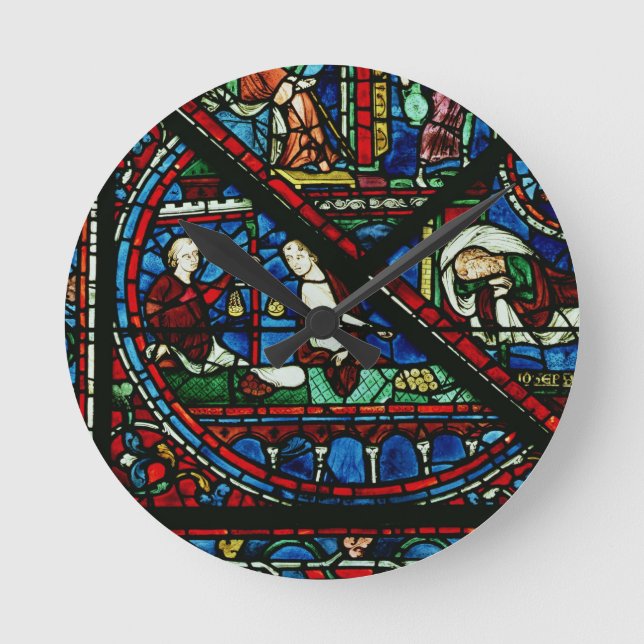 Relógio Redondo Cambiadores de dinheiro no templo, detalhe de uma (Frente)