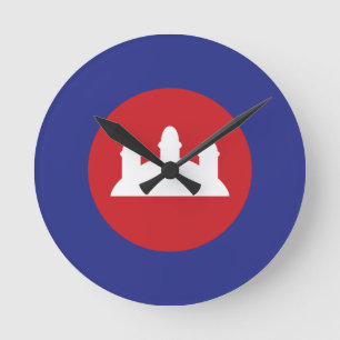 Relógio Redondo Cambodian Roundel