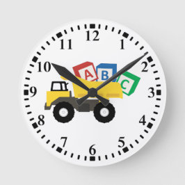 Relógio Redondo Caminhões de Construção de Caminhões ABC