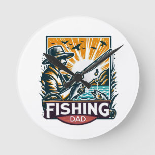 Relógio Redondo Camisa de pesca