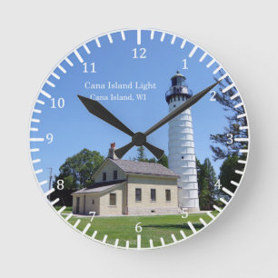 Relógio Redondo Cana Island Light clock