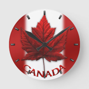 Relógio Redondo Canadá Flag Clock Canada Souvenir Wall Clocks Gift