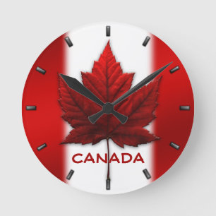 Relógio Redondo Canadá Flag Clock Canada Souvenir Wall Clocks Gift