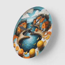 Relógio Redondo Canal Cozy