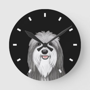 Relógio Redondo Cão Cartoon Collie