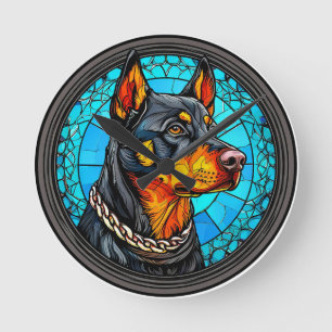 Relógio Redondo Cão dobermann
