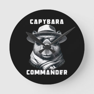 Relógio Redondo Capivara Com Óculos De Sol Capy Comandante