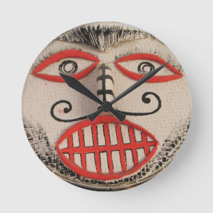 Relógio Redondo Cara tailandesa do fantasma, festival da máscara