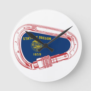 Relógio Redondo Carabineiro de subida de bandeira do Oregon