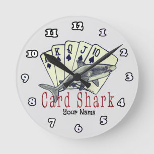Relógio Redondo Card Shark pôquer