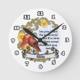 Relógio Redondo Cardeiros Talentos Christian Clock