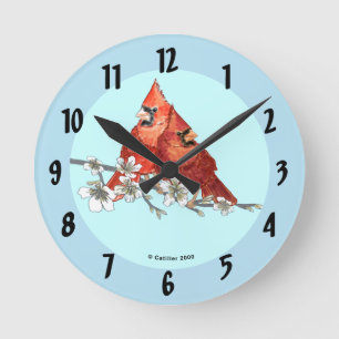 Relógio Redondo Cardinals Branch Clock