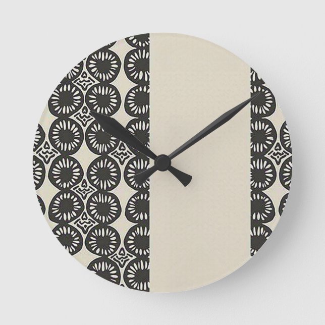 Relógio Redondo Caribe africano de luxo sofisticado (Frente)