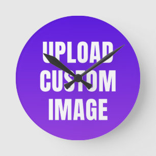 Relógio Redondo Carregar imagem personalizada - Adicione a sua par