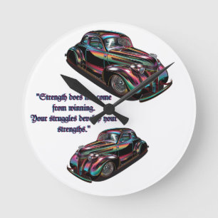 Relógio Redondo Carro Muscular Clássico