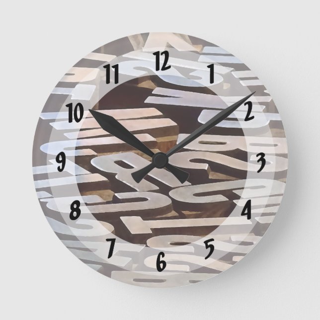 Relógio Redondo Cartas para a composição (Frente)